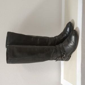 Coach knee high leather boots